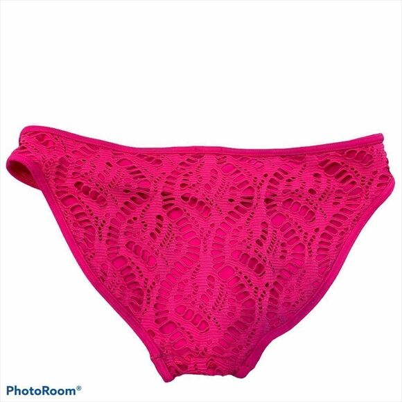 NWOT Aerie Hot Pink Lace Bikini Bottoms Small - Picture 4 of 5